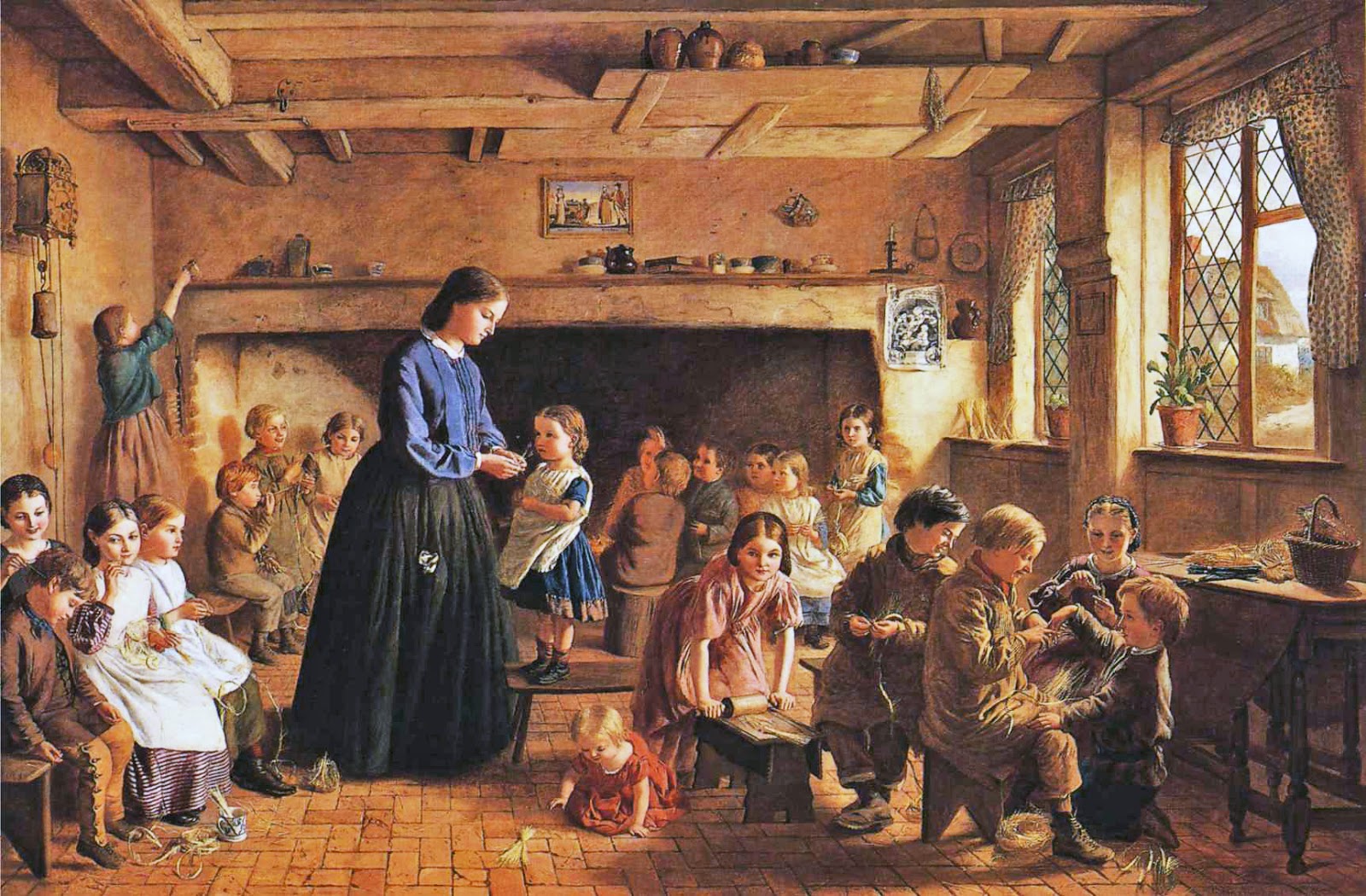 a-straw-plaiting-school-in-essex-george-washington-brown-1864