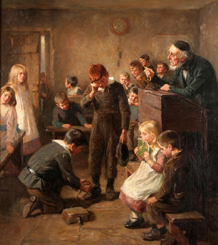 ralph-hedley-hedley-1848-1913-art-school-days-school-punishment