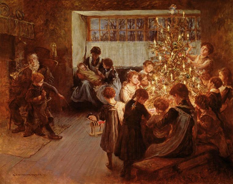 the-christmas-tree-albert-chevallier-tayler