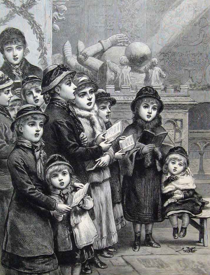singing christmas carols